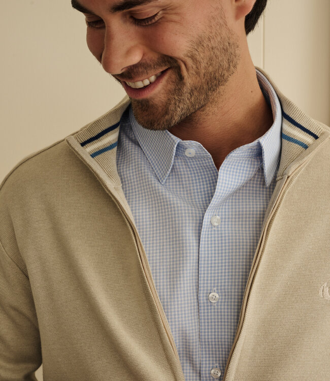 cardigan zip beige