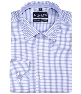 FORMEN stijlvol hemd micro check blauw