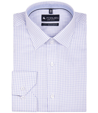 FORMEN Emperor hemd micro check lichtblauw