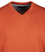 pull v-neck cotton oranje