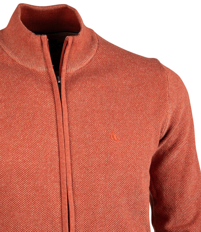 cardigan zip dark orange