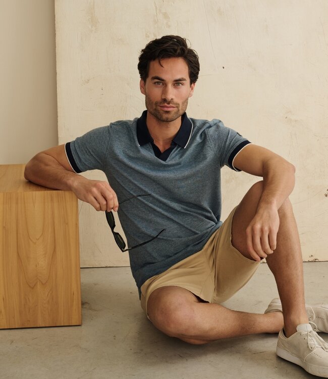 polo cotton piqué v-neck 1