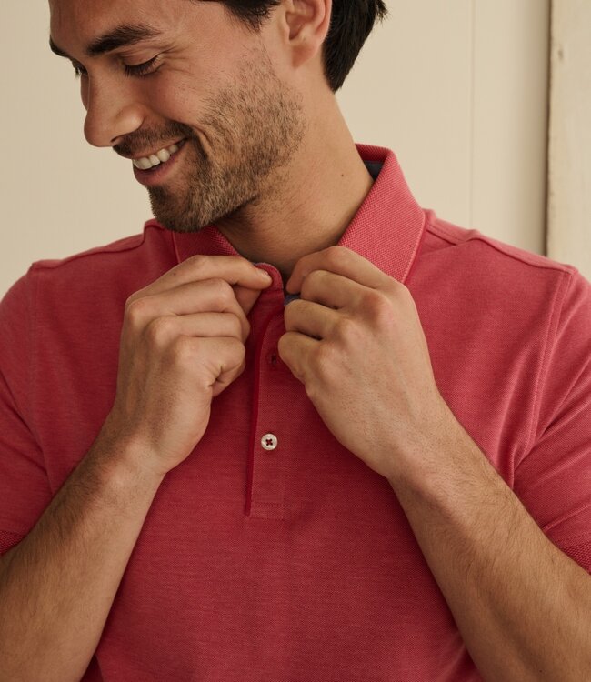 polo Oxford piqué dark berry 1