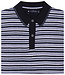 knitted polo stripe blauw