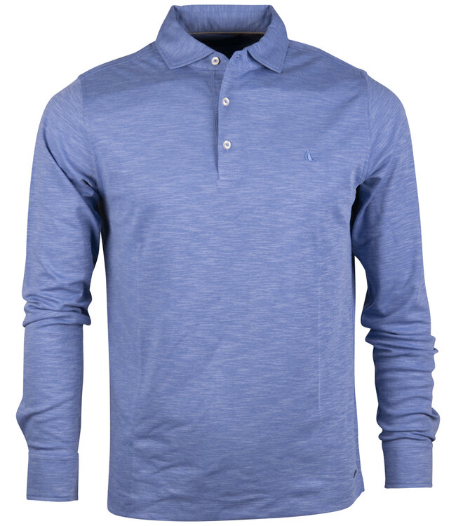 polo longsleeve jersey lichtblauw