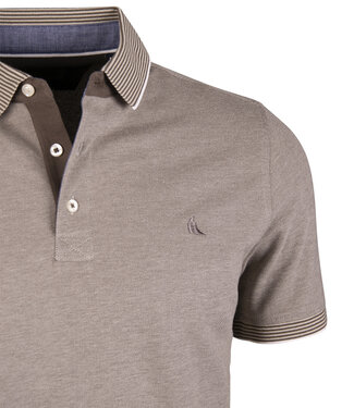 FORMEN polo piqué taupe