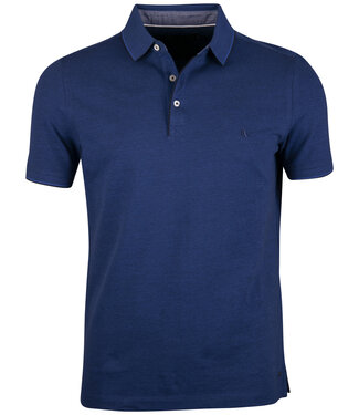 FORMEN polo Oxford piqué marineblauw