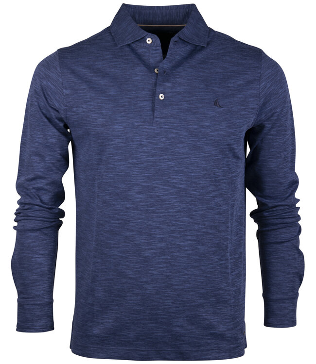 polo longsleeve jersey blauw 1