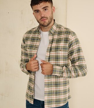 Groen geruit regular overhemd flanel FORMEN Formen