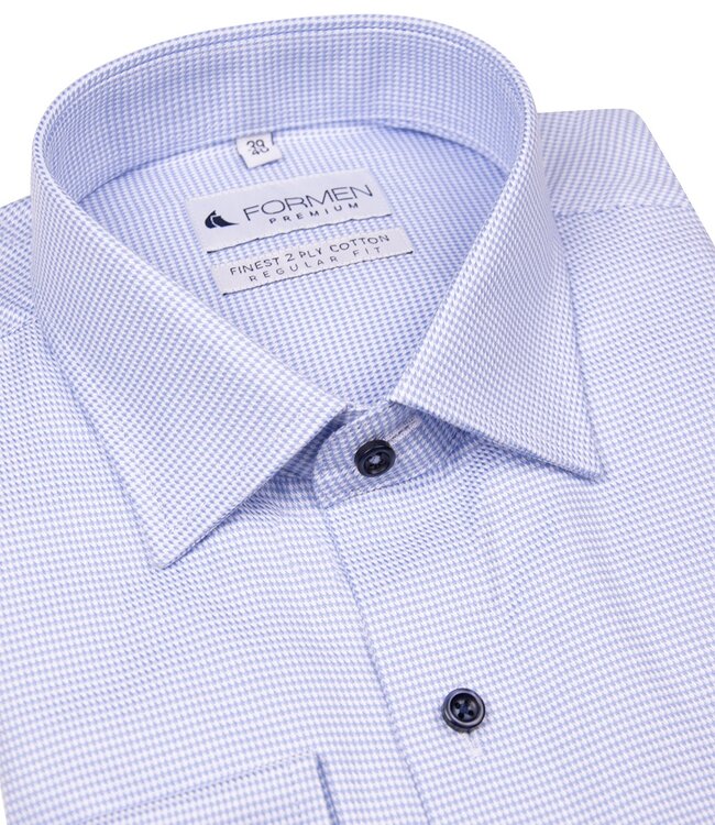 PREMIUM pied-de-poule regular hemd 2ply 2