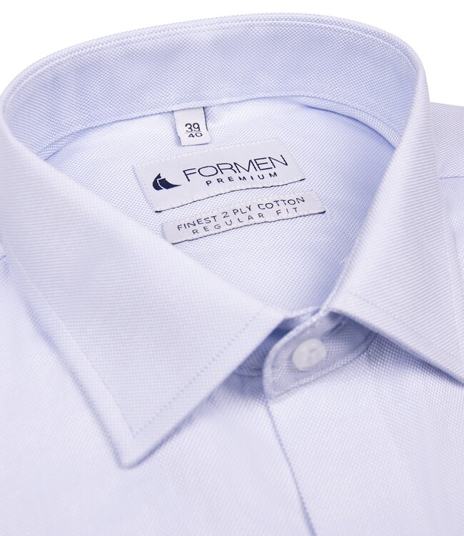 PREMIUM lichtblauw regular hemd 2ply 3