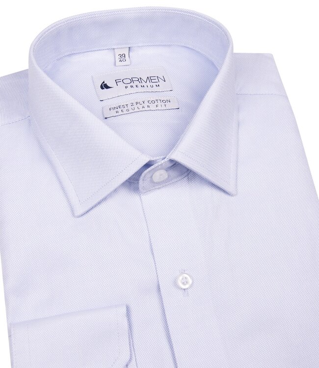 PREMIUM lichtblauw regular hemd 2ply 2