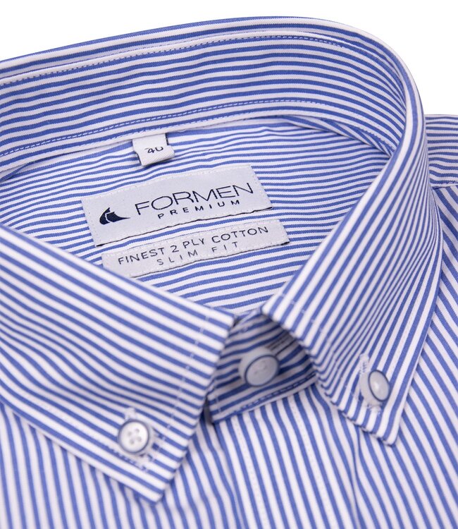 PREMIUM stripe slim hemd poplin 3