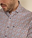 FORMEN Rood regular hemd met grafische print