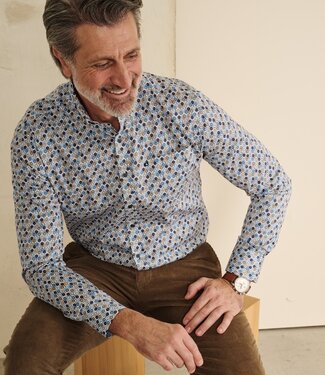 FORMEN Regular hemd poplin racket print