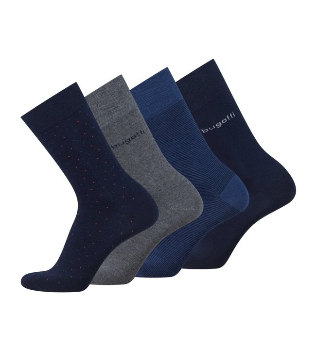 Metal giftbox sokken 4-pack blauw 2