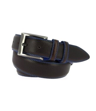 FORMEN Herenriem leder bruin met stiksel