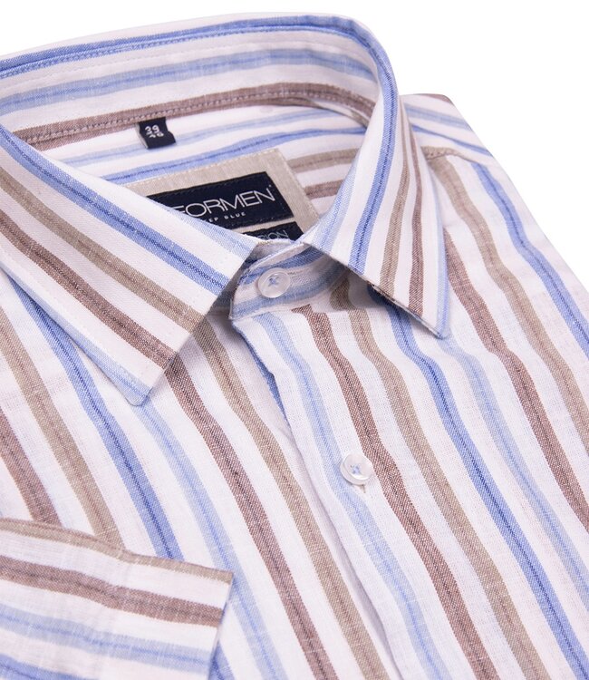 Gestreept hemd in zachte kleuren 2