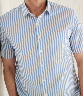 FORMEN blauw gestreept hemd