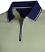 Piqué polo met rits groen 3 thumbnail