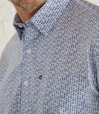 FORMEN Zomerhemd met blauw-groen print