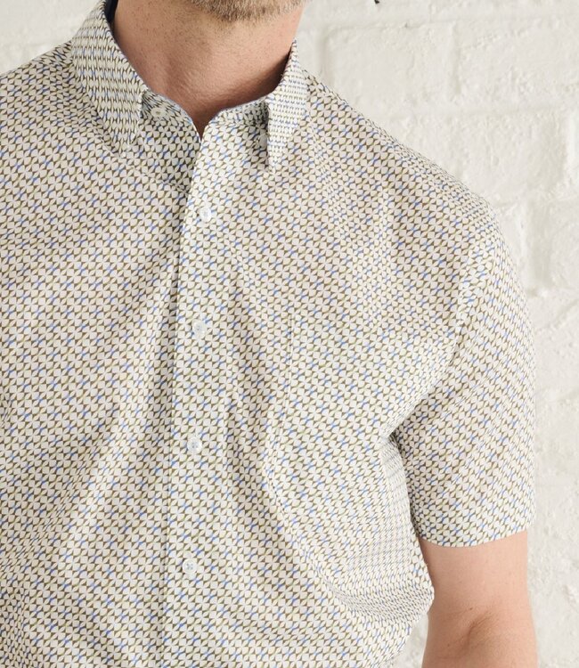 Groen-blauw printhemd 2