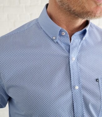 FORMEN Kobaltblauw hemd met all-over print