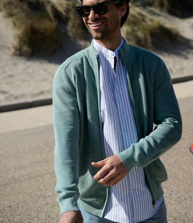 vest cotton structure saliegroen 1