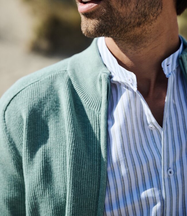 vest cotton structure saliegroen 2