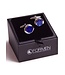 Manchetknopen rond blauw 1 thumbnail