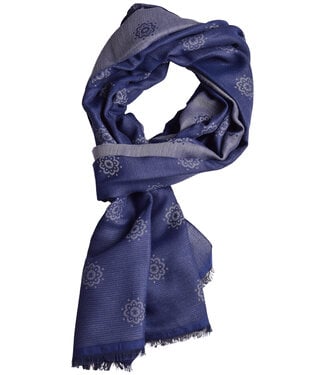 FORMEN Fijne herensjaal donkerblauw