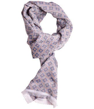 FORMEN Fijne herensjaal ruit beige