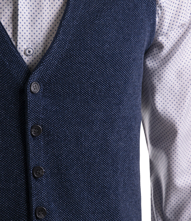 Débardeur met knopen donkerblauw 2