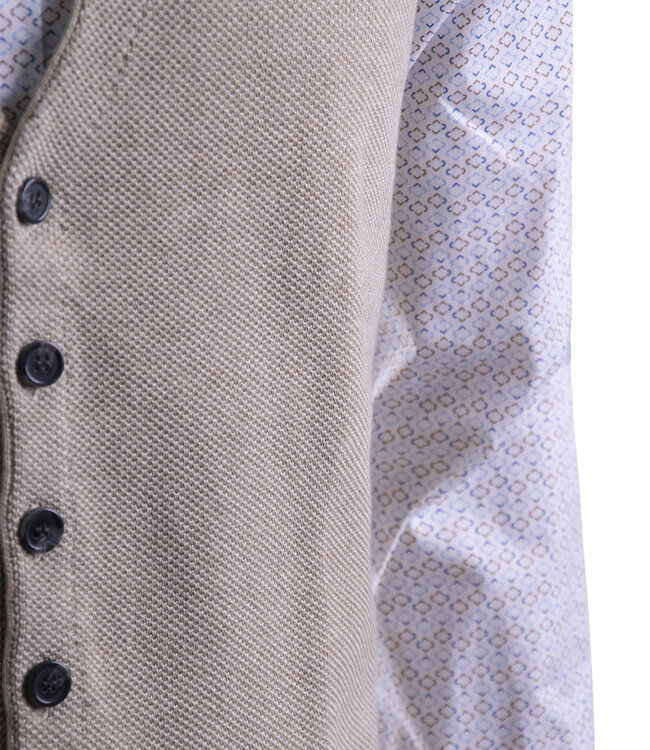 Débardeur met knopen beige 3