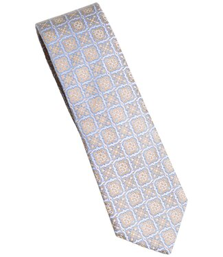 FORMEN Das zijde tegelmotief beige-blauw