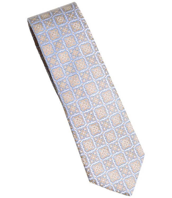 Das zijde tegelmotief beige-blauw 1