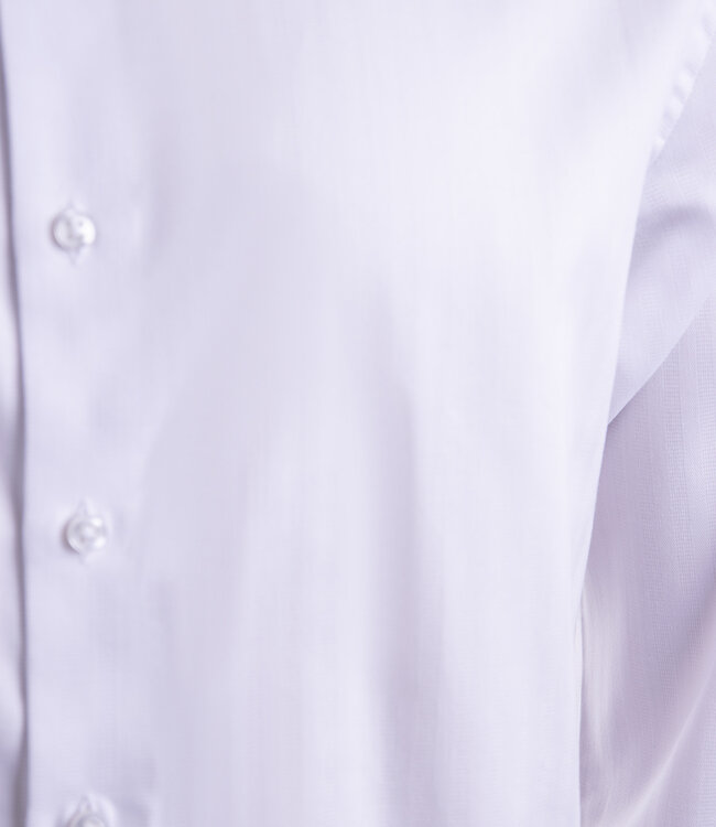 effen wit hemd met opstaande kraag 4