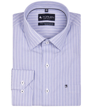 FORMEN Klassevol blauw gestreept hemd