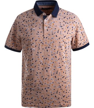 FORMEN oranje picqué polo met print