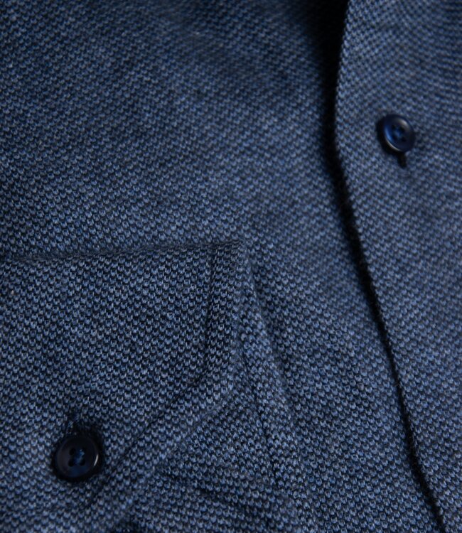 Jeansblauw knitted hemd 2