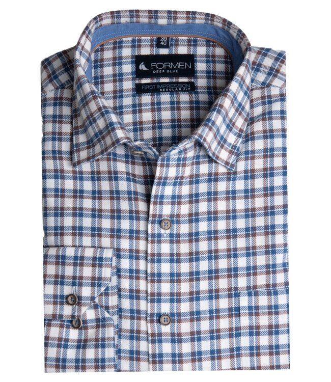 Casual geruit hemd flanel 3