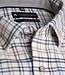 FORMEN Beige geruit hemd brushed twill