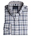 Ecru-blauw geruit hemd brushed twill 3 thumbnail