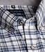 Ecru-blauw geruit hemd brushed twill 1 thumbnail
