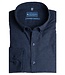 Slim fit donkerblauw hemd flanel 3 thumbnail