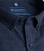 FORMEN Slim fit donkerblauw hemd flanel