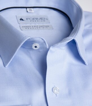 FORMEN PREMIUM lichtblauw regular fit hemd - 2-ply