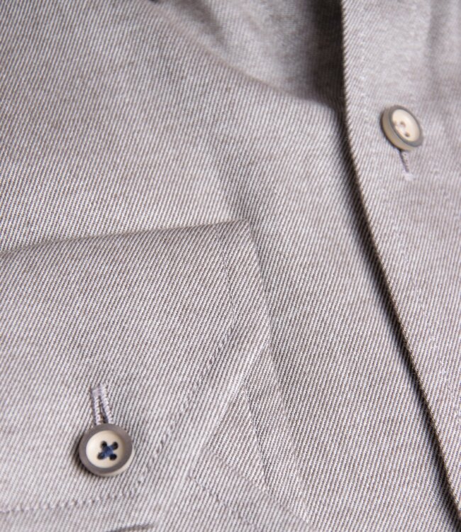 Effen zachtbruin hemd fijn flanel 2