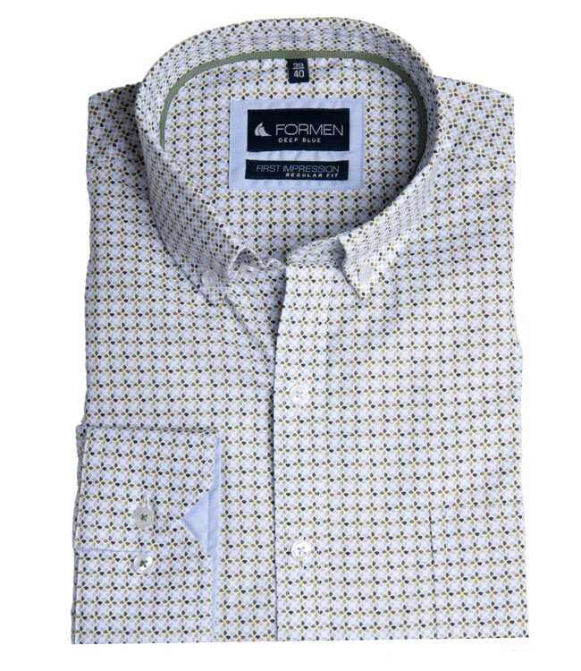 Stijlvol groen printhemd 3