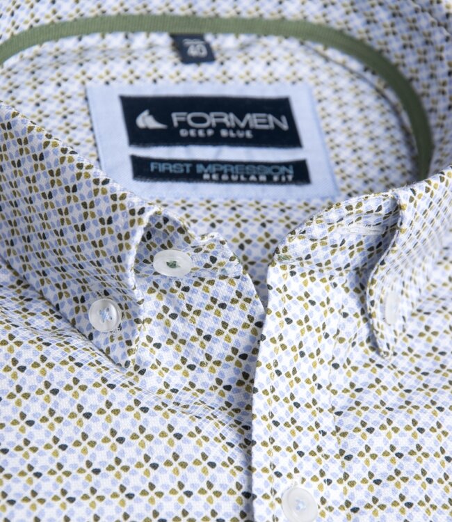 Stijlvol groen printhemd 1